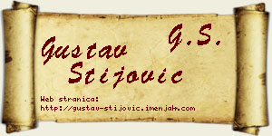 Gustav Stijović vizit kartica